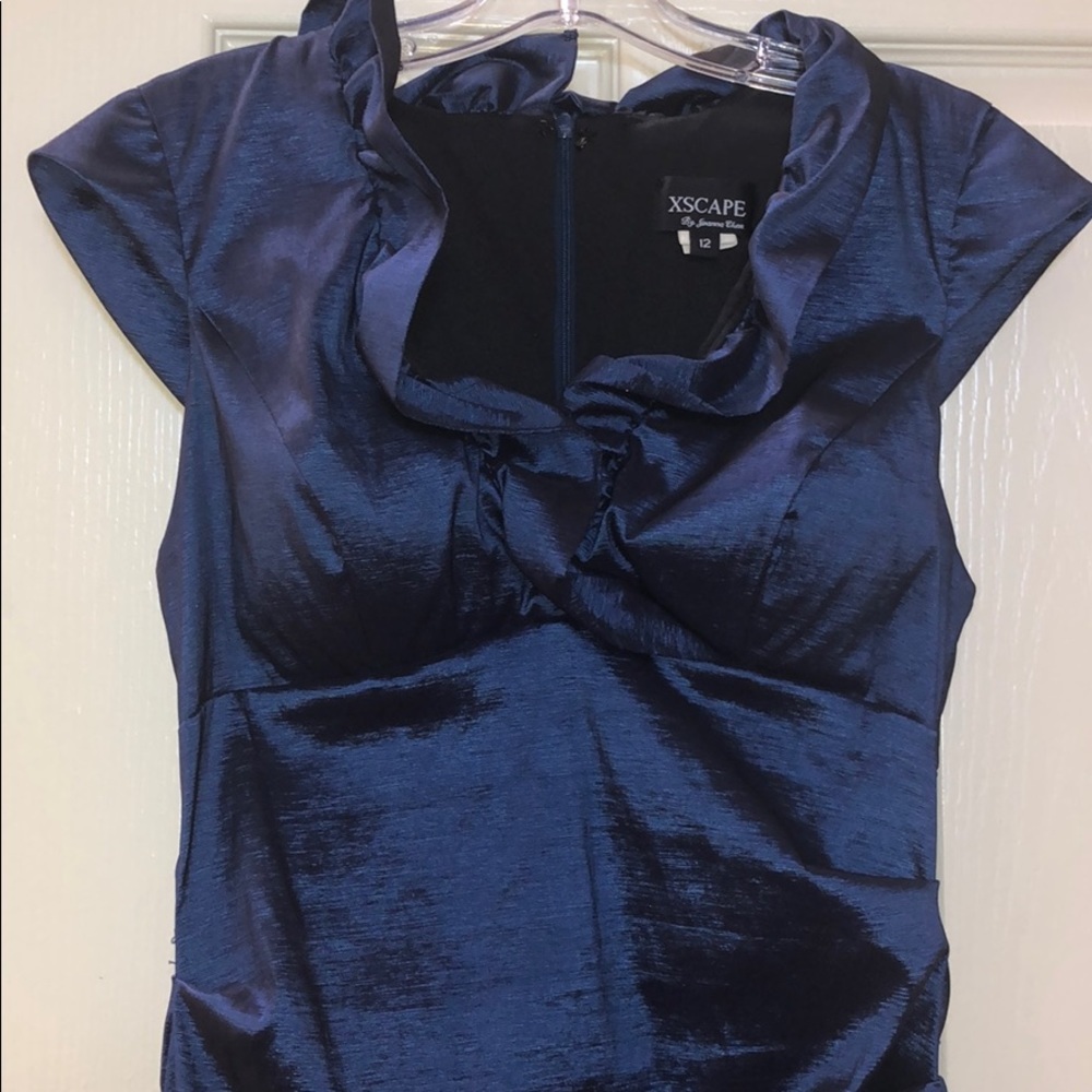 Navy blue midi dress